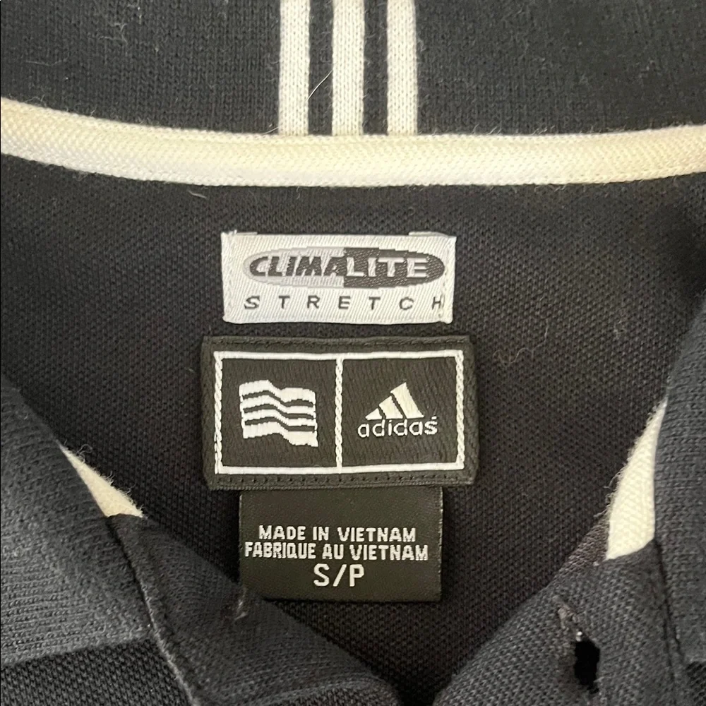 adidas Black Long Sleeve Polo Shirt - Picture 2 of 5
